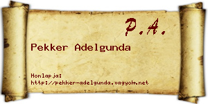 Pekker Adelgunda névjegykártya